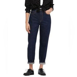 Uniqlo Mom Jeans Women’s Hi-Rise Straight Leg Baggy Stretch Size 29